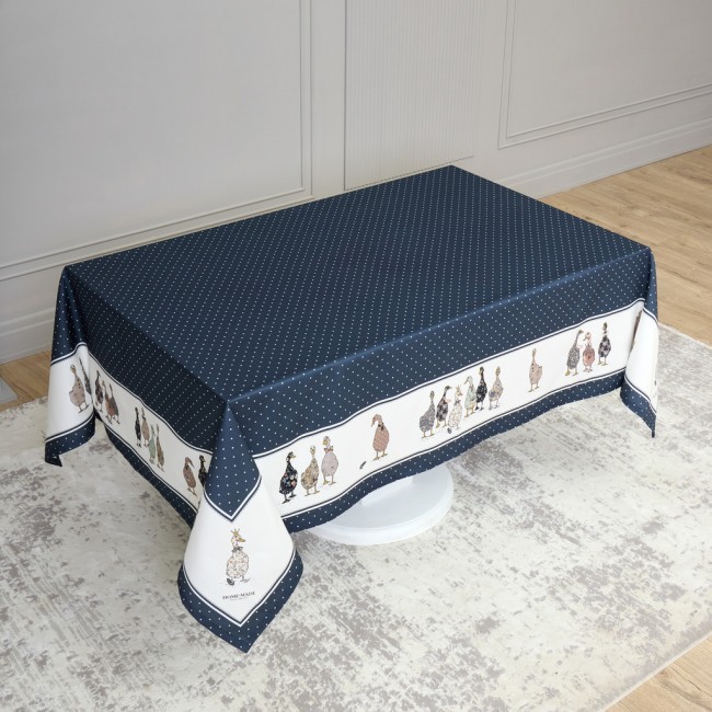 Скатерть "family farm" 160х220см ,синий, 100% хлопок,твил пропитка Lefard (850-742-21)