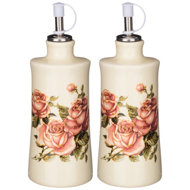 Набор для масла/уксуса "корейская роза" 2пр. 6,5*6,5 см. высота=14,5 см. / 300 мл. Agness (358-1704) Набор для масла/уксуса "корейская роза" 2пр. 6,5*6,5 см. высота=14,5 см. / 300 мл. Agness (358-1704)