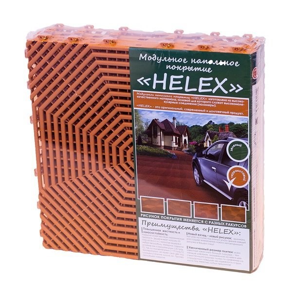 Плитка для садовых дорожек Helex 40х40х1,8 (6 шт) (терракот) (9014) Плитка для садовых дорожек Helex 40х40х1,8 (6 шт) (терракот) (9014)