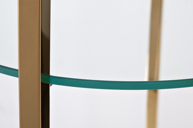 Стеллаж прозр.стекло/золото 53*53*183см (TT-00013134)