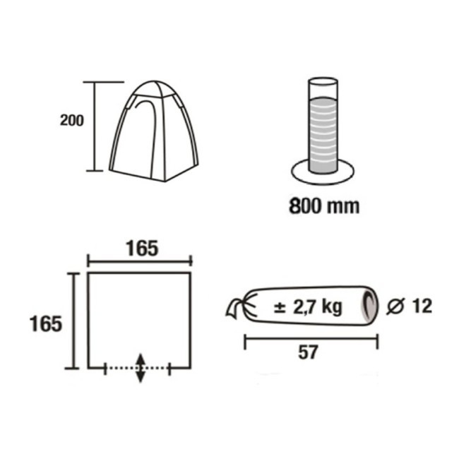 Тент для душа Green Glade Ardo (51993) Тент для душа Green Glade Ardo (51993)