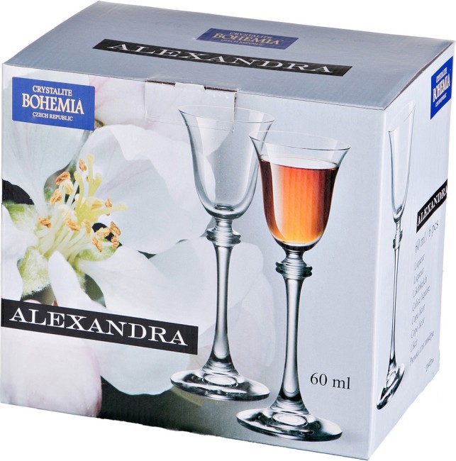 Набор рюмок из 6 шт. "alexandra / asio" 60 мл.высота=18 см. CRYSTALITE (669-081) Набор рюмок из 6 шт. "alexandra / asio" 60 мл.высота=18 см. CRYSTALITE (669-081)