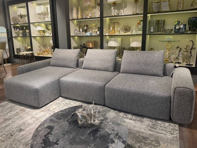 Диван трехместный Турин(Turin)(3 секции) с канапе и мех черно/серый Santo1606 355*163,5**68см (TT-00016959) Диван трехместный Турин(Turin)(3 секции) с канапе и мех черно/серый Santo1606 355*163,5**68см (TT-00016959)