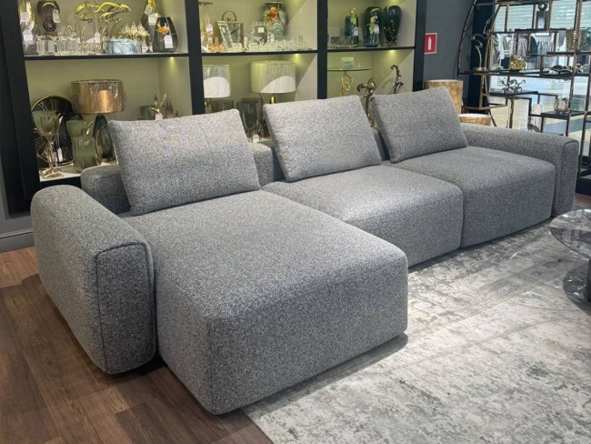 Диван трехместный Турин(Turin)(3 секции) с канапе и мех черно/серый Santo1606 355*163,5**68см (TT-00016959) Диван трехместный Турин(Turin)(3 секции) с канапе и мех черно/серый Santo1606 355*163,5**68см (TT-00016959)