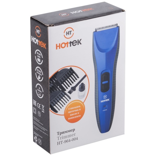 Триммер для волос и бороды hottek ht-964-004, цвет синий HOTTEK (964-004)