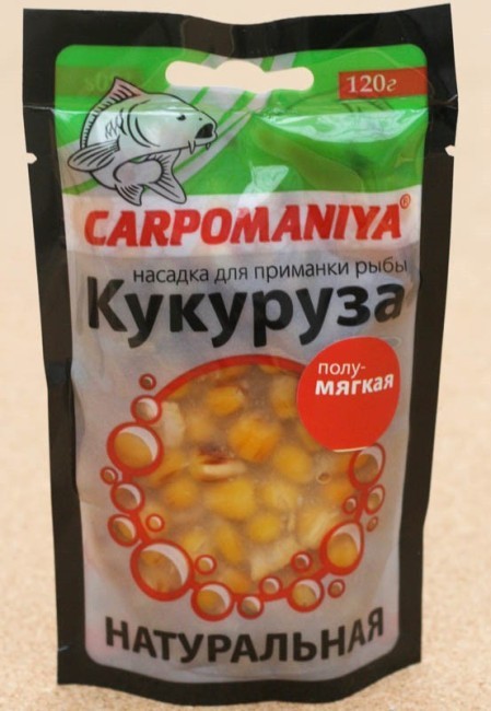 Кукуруза для рыбалки Карпомания 120г Сладкая полумягкая (74852)