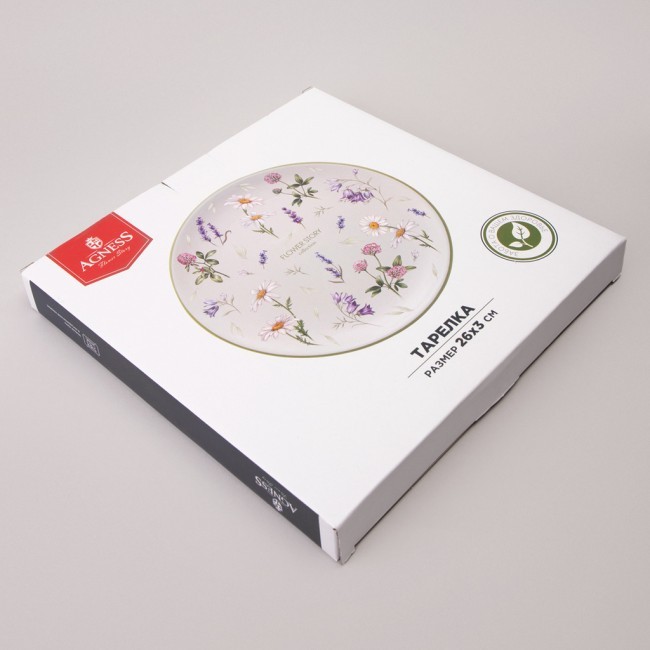 Тарелка обеденная agness "flower story" 26*3 см Agness (358-2171)