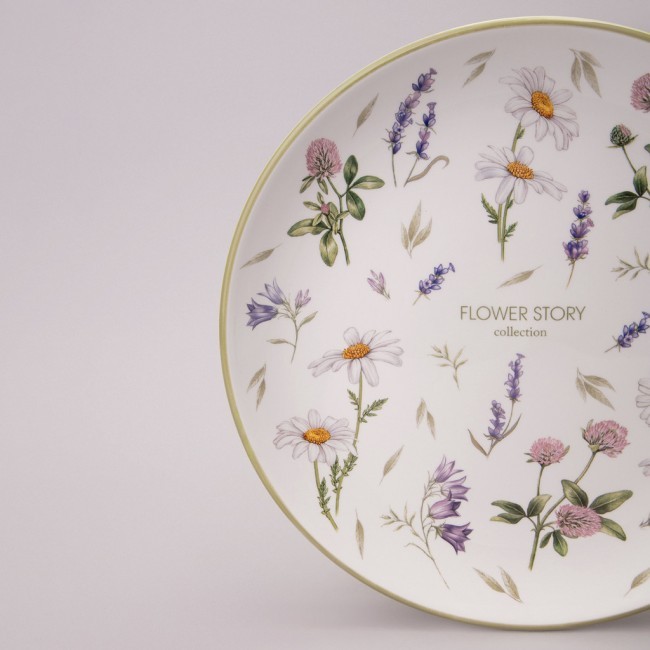 Тарелка обеденная agness "flower story" 26*3 см Agness (358-2171)