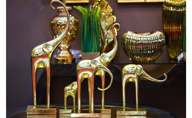 C1292 (зол.) Статуэтка "Слон" 25*11*54 (00002535) C1292 (зол.) Статуэтка "Слон" 25*11*54 (00002535)