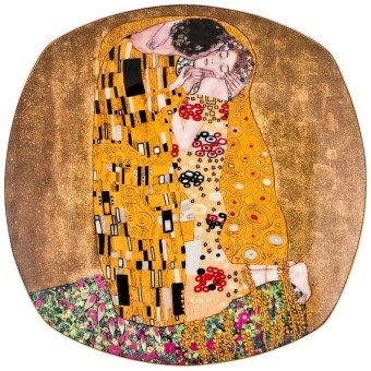 Тарелка квадратная lefard "поцелуй" (г. климт) 26 см золотой Lefard (104-513)