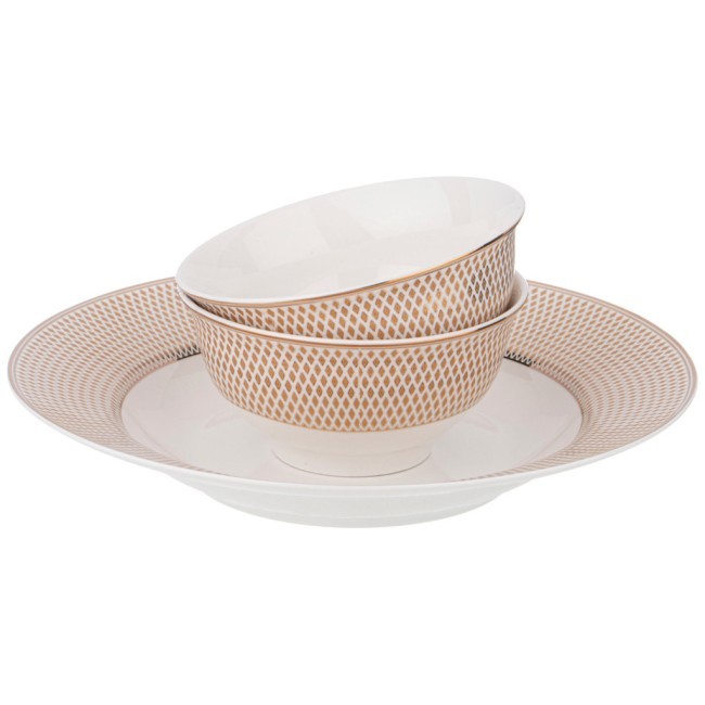 Столовый сервиз lefard "radial gold" на 6 пер. 23 пр. Lefard (760-416)