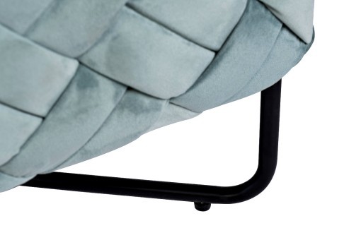 Банкетка плетеная велюр мятный 43*43*44см (TT-00006388)