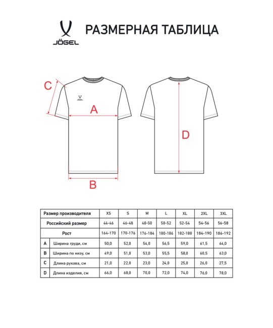 Футболка JÖGEL ESSENTIAL Cotton Tee, серый (2116667)