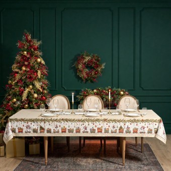 Скатерть "щелкунчик" 140х300см бежевый ,100%хлопок ,твил Lefard (850-757-22) Скатерть "щелкунчик" 140х300см бежевый ,100%хлопок ,твил Lefard (850-757-22)