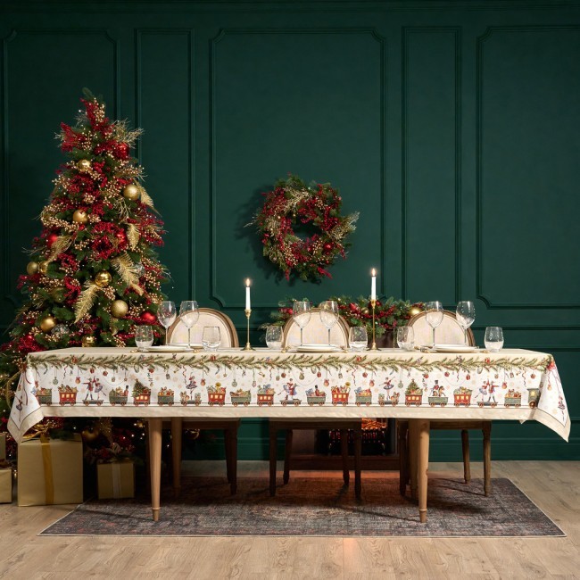 Скатерть "щелкунчик" 140х300см бежевый ,100%хлопок ,твил Lefard (850-757-22)