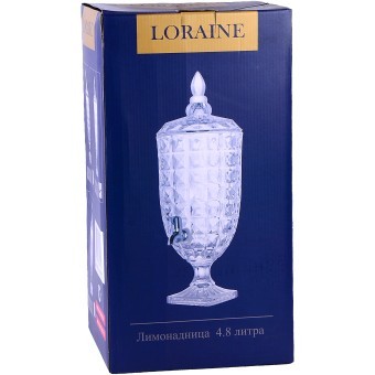 Лимонадница 4,8л стекло/пластик LR (30863)