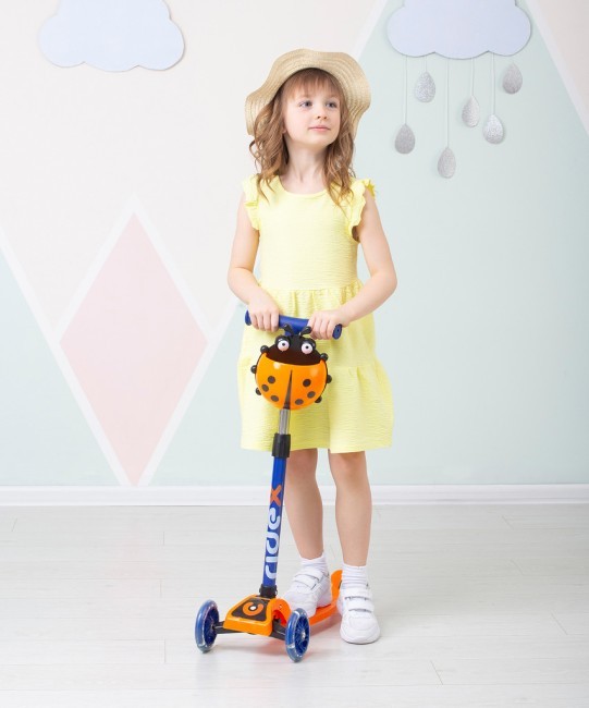 БЕЗ УПАКОВКИ Самокат 3-колесный Ridex Loop, 120/70 мм, оранжевый/синий (2108224) БЕЗ УПАКОВКИ Самокат 3-колесный Ridex Loop, 120/70 мм, оранжевый/синий (2108224)