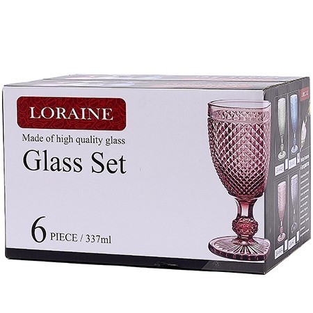 Набор бокалов 340 мл 6 шт зеленый LR (60429) Набор бокалов 340 мл 6 шт зеленый LR (60429)