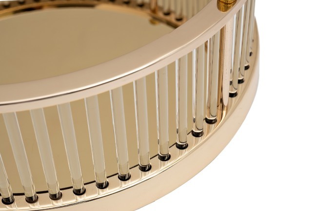 Поднос декоративный с золотыми бортами d35см (TT-00008797)