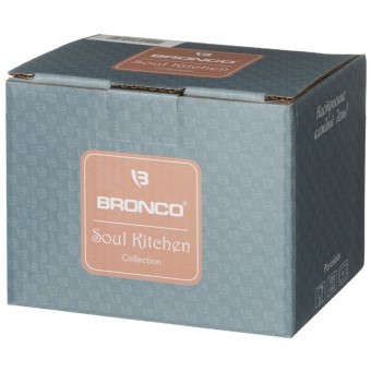 Кружка bronco "soul kitchen" 9 см 400 мл серая Bronco (189-421)