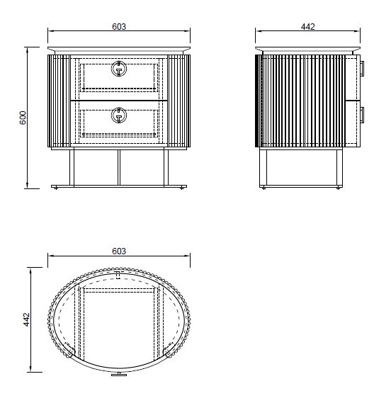 Тумбочка LUCIANO 60*44*60см (TT-00010379)
