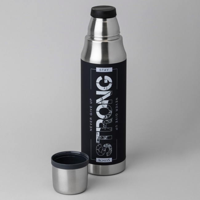 Термос stay strong 1000 мл, колба нерж.сталь 18/10 Agness (798-106)