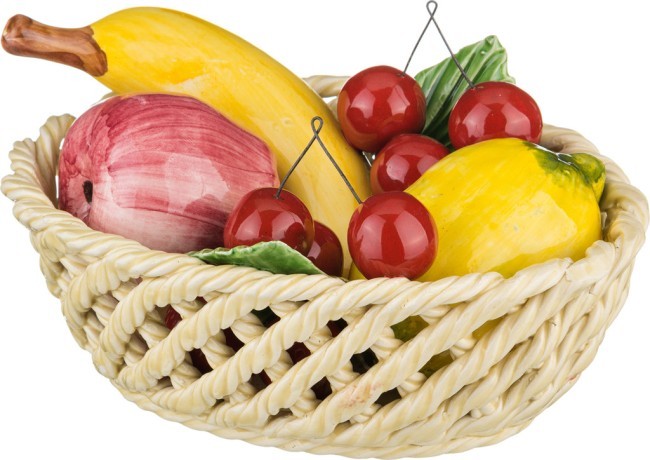 Изделие декоративное "корзина с фруктами" 20*15 см высота=10 см ORGIA (335-025) Изделие декоративное "корзина с фруктами" 20*15 см высота=10 см ORGIA (335-025)