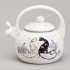 Чайник agness эмалированный со свистком серия "lavander cats", 2,2 л Agness (943-074)