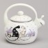 Чайник agness эмалированный со свистком серия "lavander cats", 2,2 л Agness (943-074)