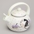 Чайник agness эмалированный со свистком серия "lavander cats", 2,2 л Agness (943-074)
