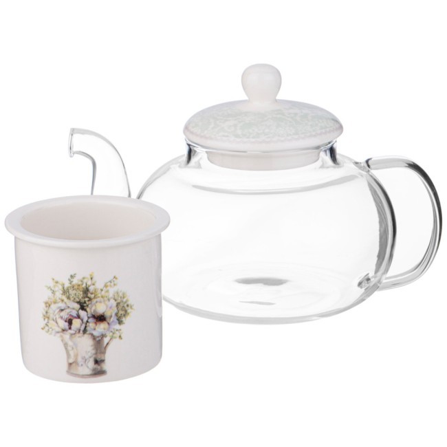 Чайник стеклянный с фарфоровым ситом lefard лориан 650 мл Lefard (87-322) Чайник стеклянный с фарфоровым ситом lefard лориан 650 мл Lefard (87-322)