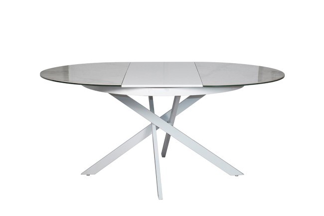 Стол обед.круг раскл.керам.бел. 170(120)*120*76см (TT-00004906) Стол обед.круг раскл.керам.бел. 170(120)*120*76см (TT-00004906)