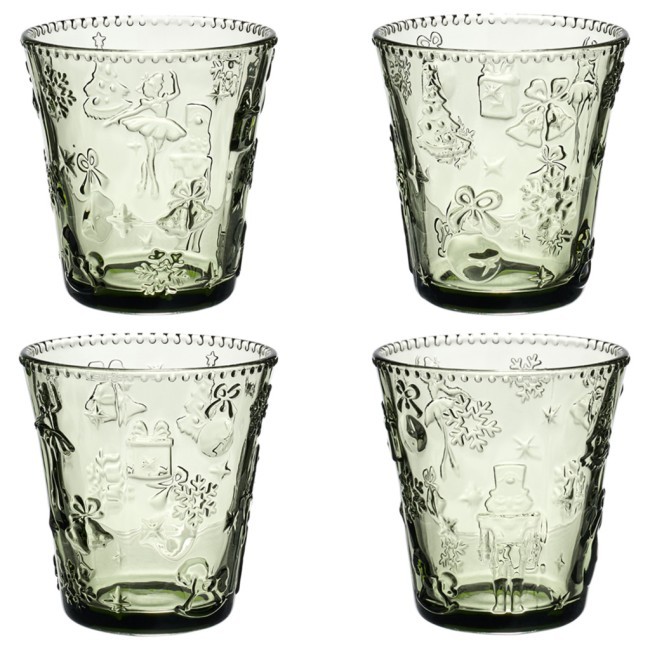 Набор стаканов "щелкунчик" green, 4 шт/280 мл Lefard (355-413)