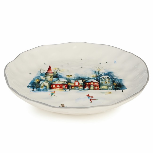 Тарелка обеденная agness "с новым годом!" 28*4 см Agness (358-2334) Тарелка обеденная agness "с новым годом!" 28*4 см Agness (358-2334)