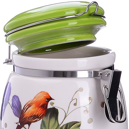 Банка для сыпучих 930 мл Птичка дол/металл LR (26606) Банка для сыпучих 930 мл Птичка дол/металл LR (26606)