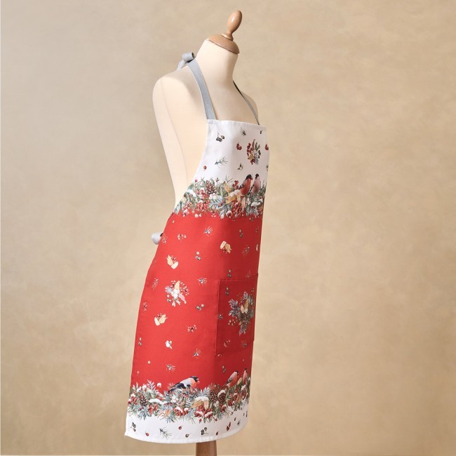 Фартук "морозко.снегири",70х80см 100%хлопок ,твил Lefard (850-745-71) Фартук "морозко.снегири",70х80см 100%хлопок ,твил Lefard (850-745-71)