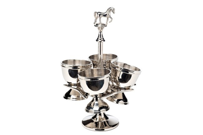 Подставка для яиц "Horse" латунь цвет хром d10*18см (TT-00006315) Подставка для яиц "Horse" латунь цвет хром d10*18см (TT-00006315)