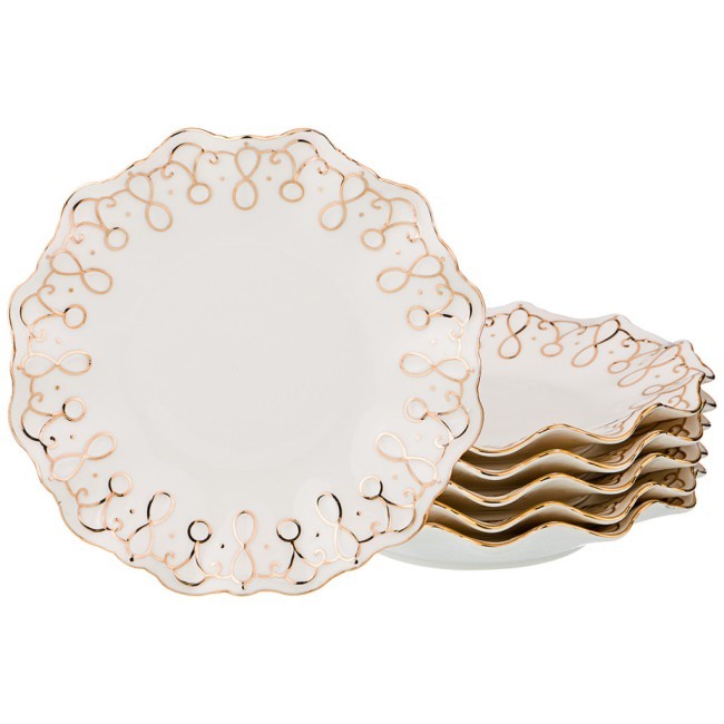 Набор тарелок из 6 шт."лаура" диаметр=19 см.под.упак.(кор-8наб) Lefard (84-636) Набор тарелок из 6 шт."лаура" диаметр=19 см.под.упак.(кор-8наб) Lefard (84-636)