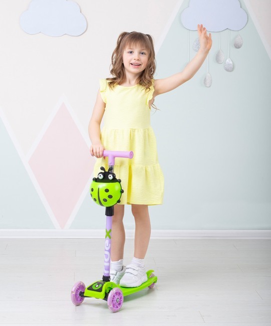 БЕЗ УПАКОВКИ Самокат 3-колесный Ridex Loop, 120/70 мм, зеленый/розовый (2106808) БЕЗ УПАКОВКИ Самокат 3-колесный Ridex Loop, 120/70 мм, зеленый/розовый (2106808)