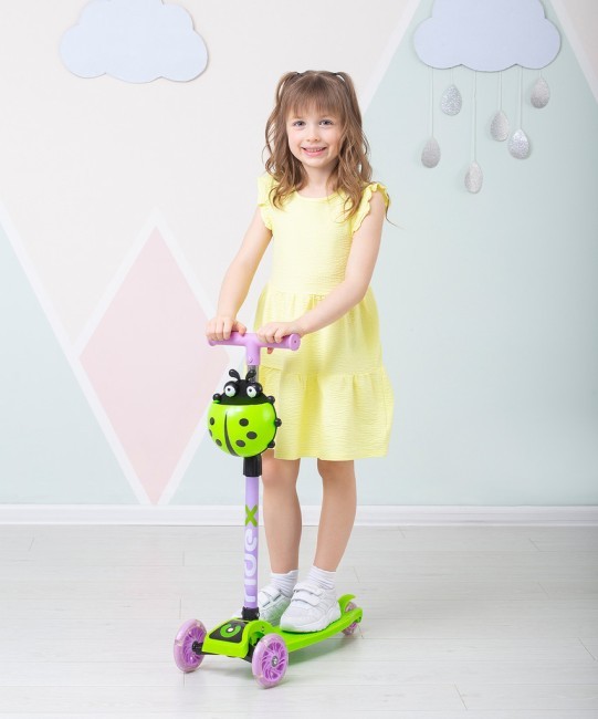 БЕЗ УПАКОВКИ Самокат 3-колесный Ridex Loop, 120/70 мм, зеленый/розовый (2106808) БЕЗ УПАКОВКИ Самокат 3-колесный Ridex Loop, 120/70 мм, зеленый/розовый (2106808)