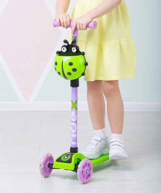 БЕЗ УПАКОВКИ Самокат 3-колесный Ridex Loop, 120/70 мм, зеленый/розовый (2106808) БЕЗ УПАКОВКИ Самокат 3-колесный Ridex Loop, 120/70 мм, зеленый/розовый (2106808)