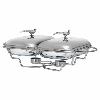 Мармит двойной lefard серия "охота" со стеклянными формами для запекания, 1,6л/1,6л Lefard (920-103)