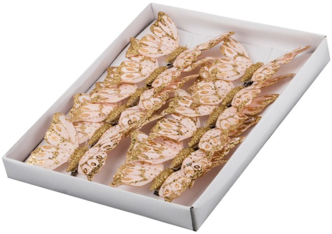 Комплект из 12-ти декоративных изделий на клипсе "бабочки" 10 см. Lefard (241-1904) Комплект из 12-ти декоративных изделий на клипсе "бабочки" 10 см. Lefard (241-1904)