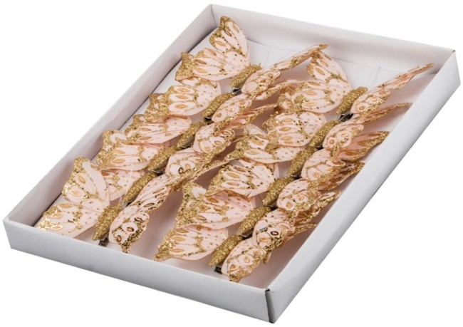 Комплект из 12-ти декоративных изделий на клипсе "бабочки" 10 см. Lefard (241-1904) Комплект из 12-ти декоративных изделий на клипсе "бабочки" 10 см. Lefard (241-1904)