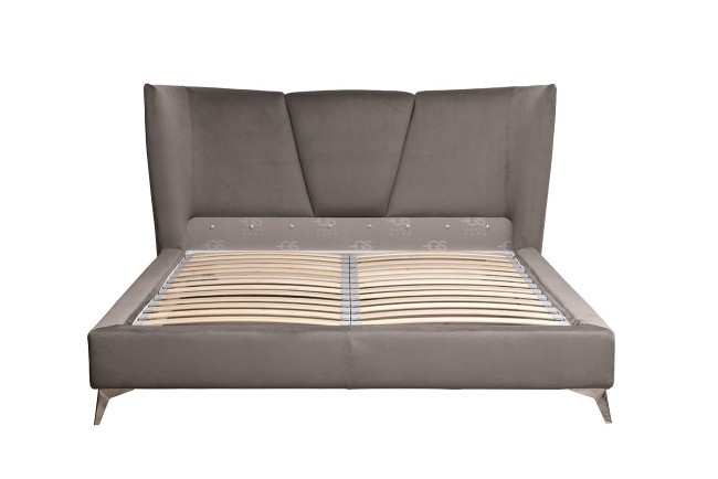 Кровать Siena без мех.велюр серый Colt017 199*222*116см (TT-00012402)