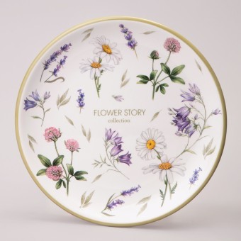 Тарелка закусочная agness "flower story" 21*2,5 см Agness (358-2172)