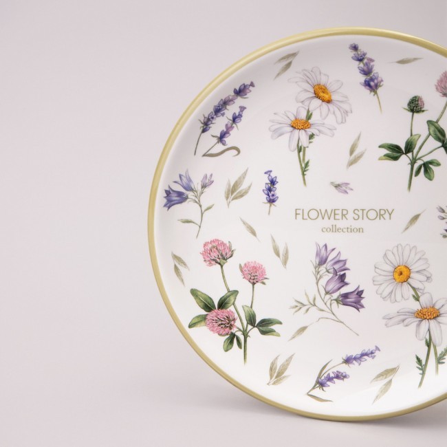 Тарелка закусочная agness "flower story" 21*2,5 см Agness (358-2172)