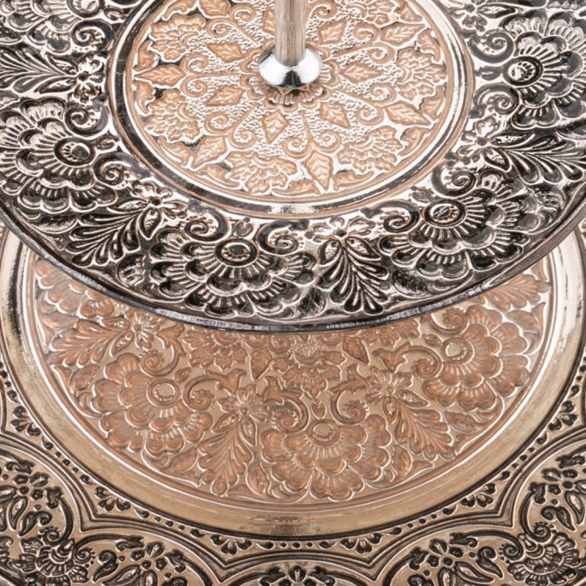 Фруктовница 2-х ярусная  "дамаск" диаметр=21/23 см.высота=23,5 см. Dekor Cam (484-104)