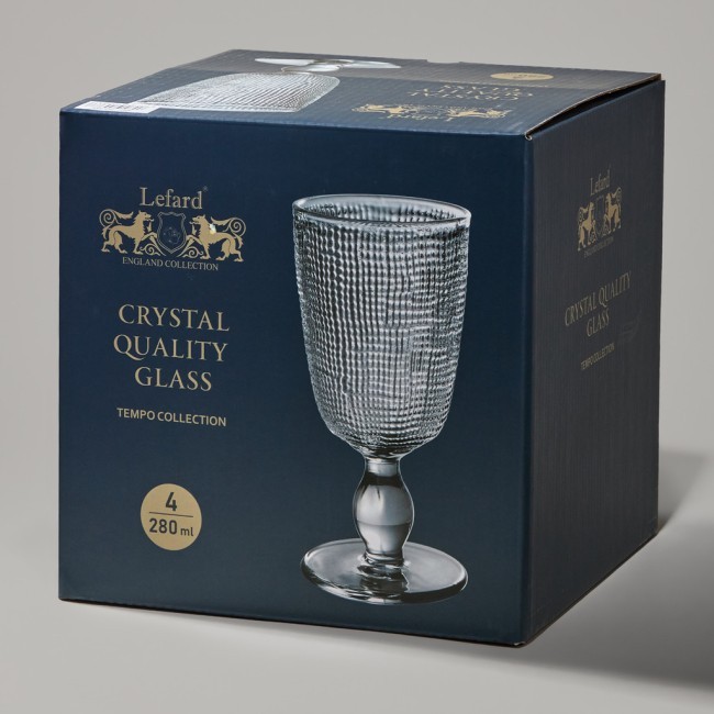 Набор бокалов "tempo" grey 4 шт./280 мл Lefard (355-383) Набор бокалов "tempo" grey 4 шт./280 мл Lefard (355-383)