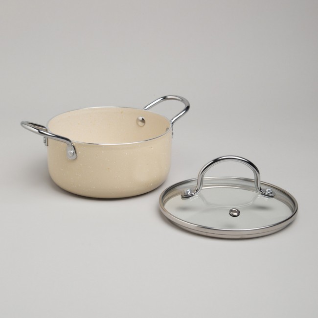 Кастрюля agness с антип. покр.  и стекл. крышкой 950 мл, 14*7 см Agness (906-260)